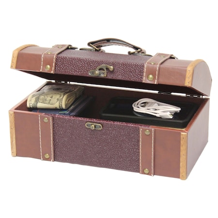 Vintiquewise Dresser Valet Leather Chest with Fabric Lining QI003018-25.S